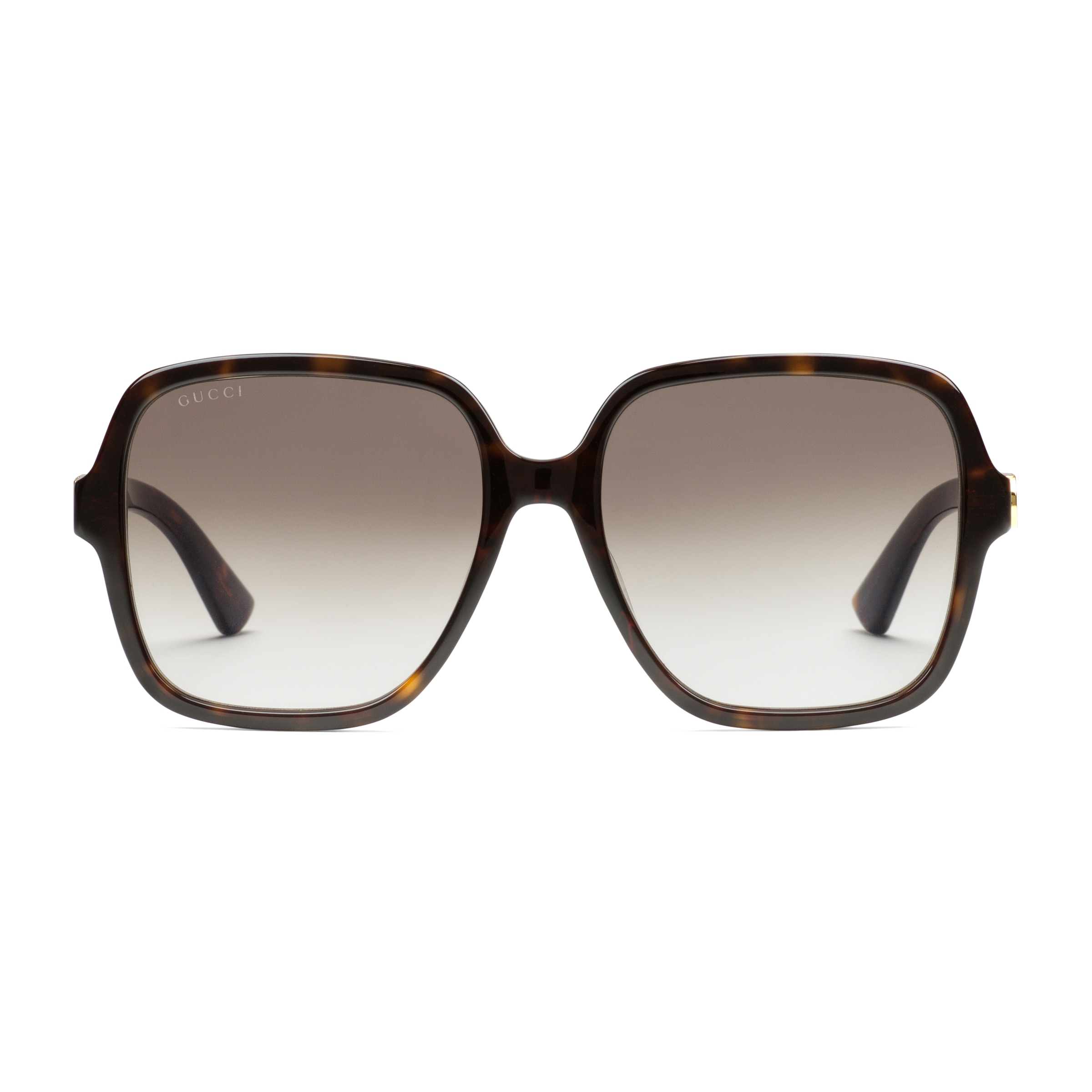 Gucci Rectangular Frame Sunglasses In Braun
