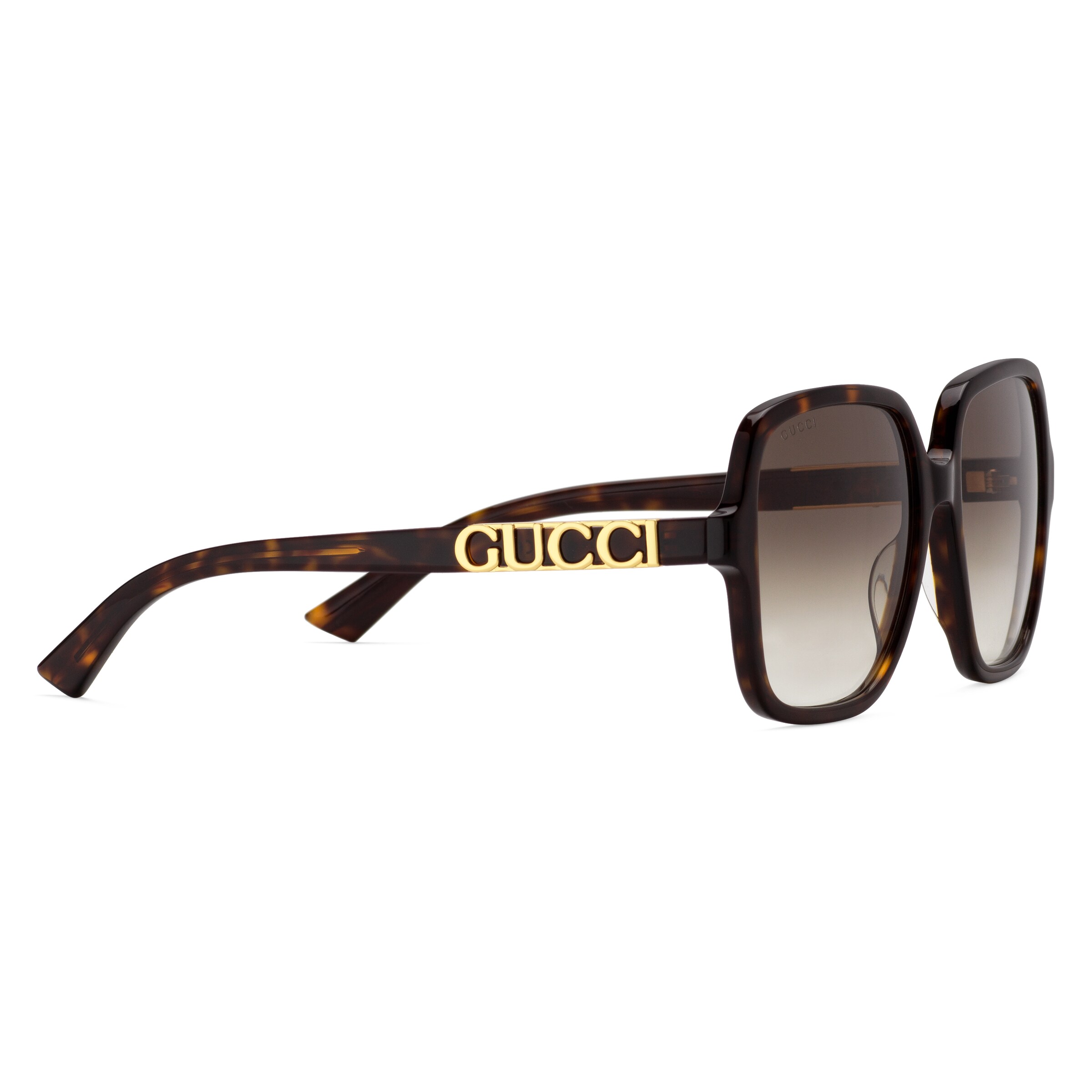 Gucci Rectangular Frame Sunglasses In Braun