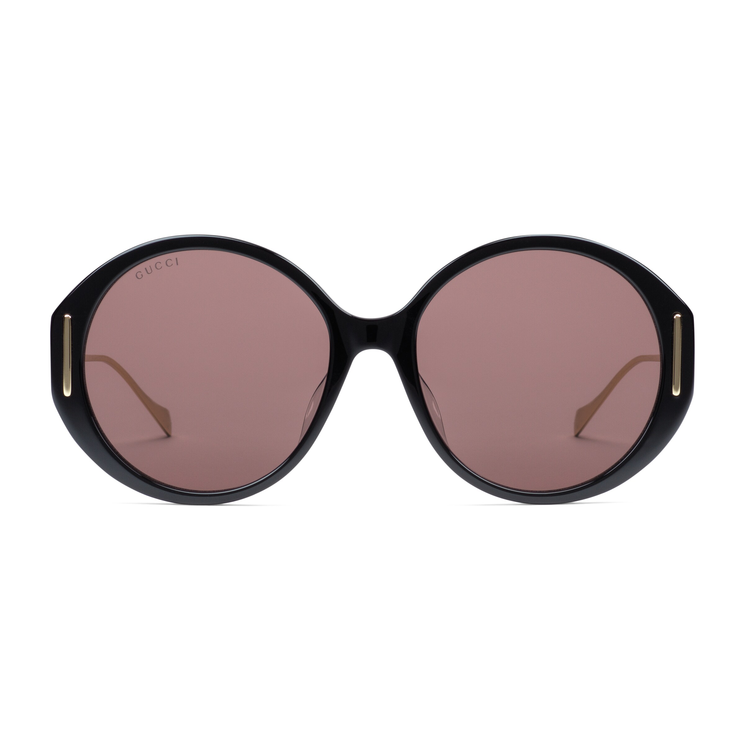 Gucci Interlocking G Round-frame Sunglasses In Schwarz
