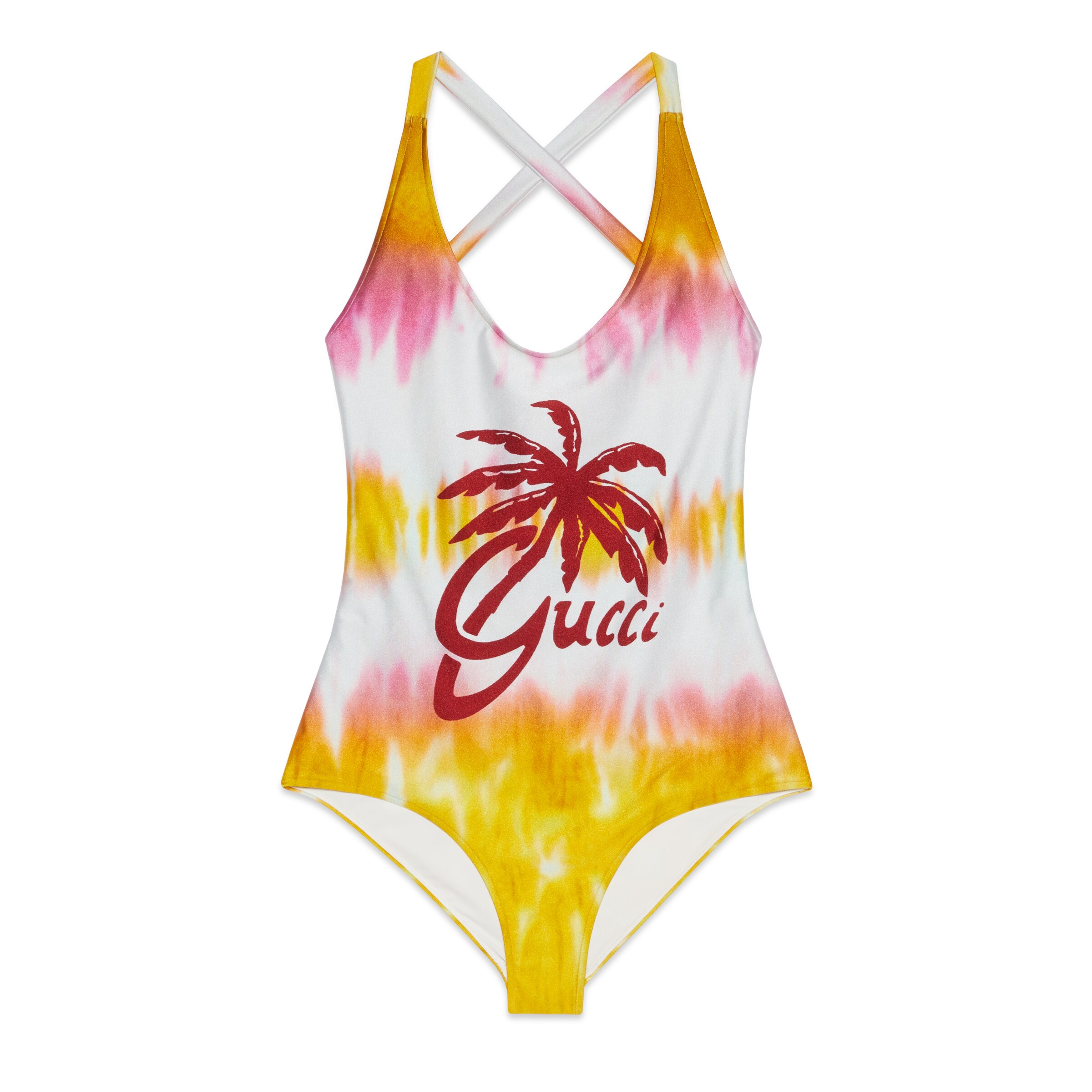 Gucci Tie-dye Lycra Swimsuit In Multi