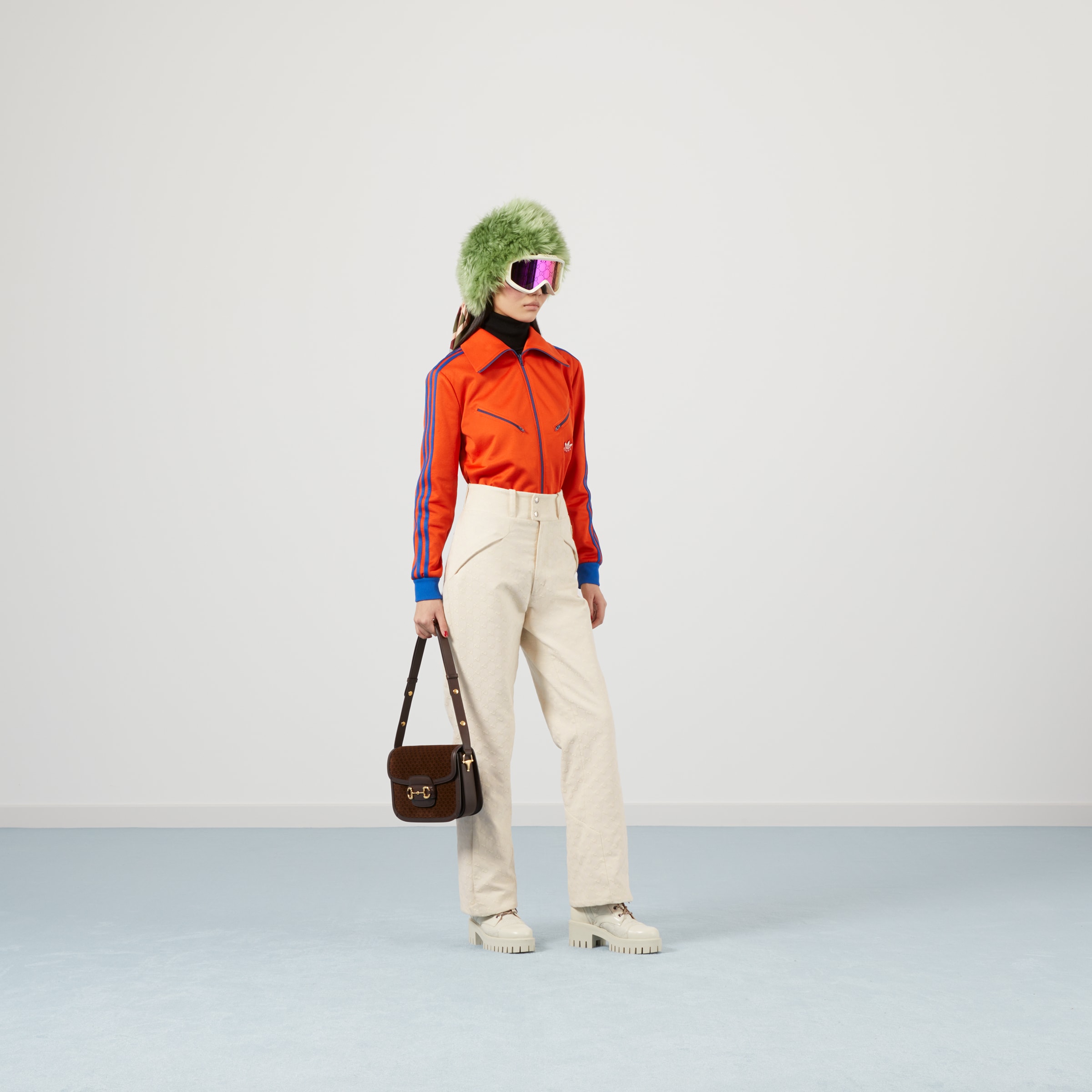 Gucci Gg Cotton Canvas Trouser In White