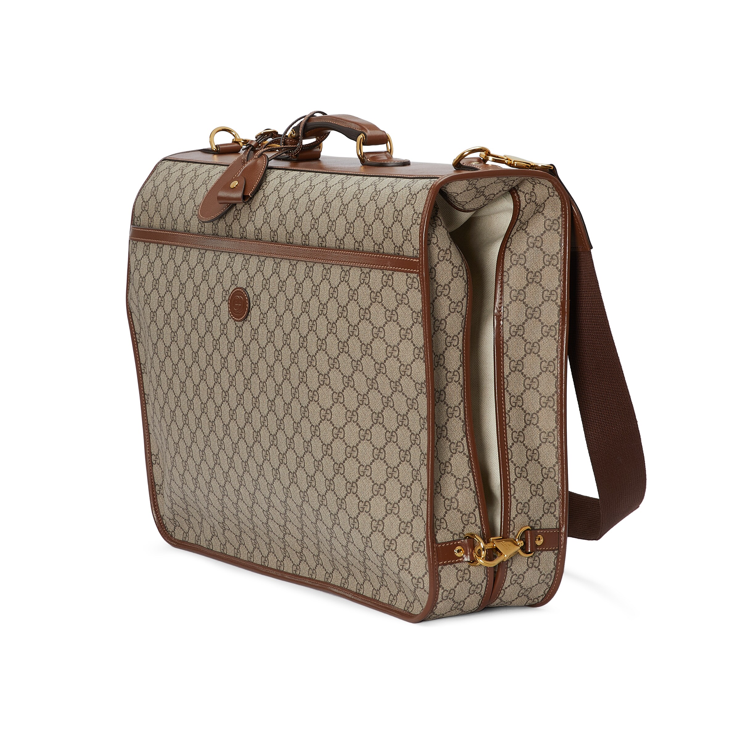 Gucci Garment Bag With Interlocking G In Beige ModeSens