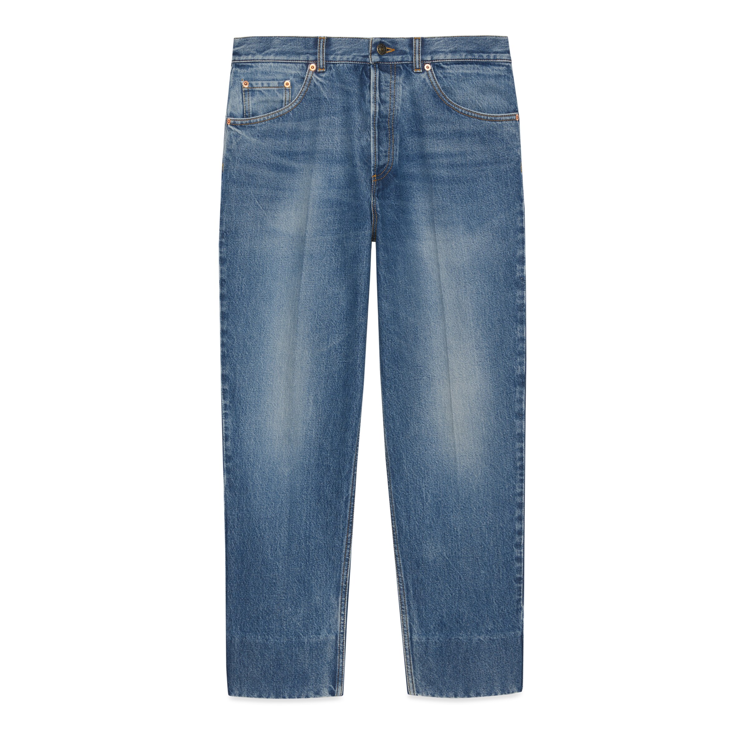 Gucci Jeans Carrot Fit In Cotone In Blue