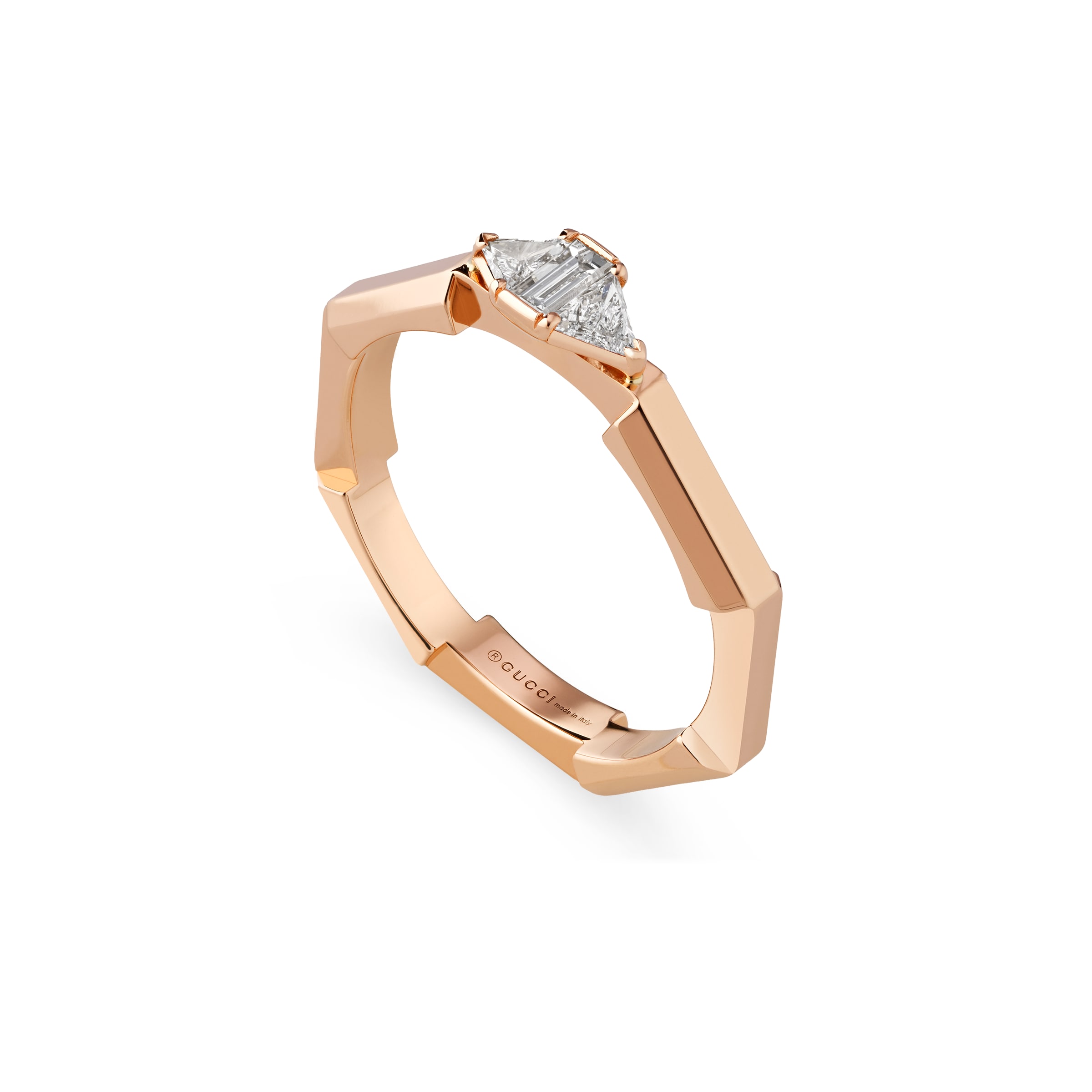 Gucci Link To Love Baguette Diamond Ring In Undefined