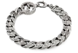 Pulsera de cadena Gucci Interlocking de plata