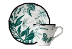 Herbarium-Espressotasse und -Untertasse, Zweier-Set