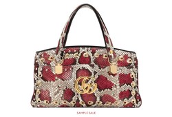 Arli large python top handle bag