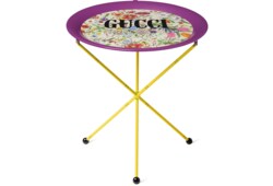 Falttablett aus Metall mit Blumen-Print