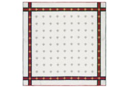 Carré de soie pour pochette à motif abeilles avec ruban Web