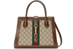 Medium tote bag with piston closure