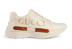 Sneaker Rhyton donna in pelle con logo Gucci