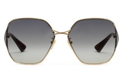 Low nose bridge fit round-frame sunglasses