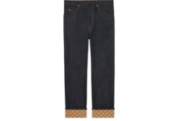 Jeans aus Denim mit Aufschlag