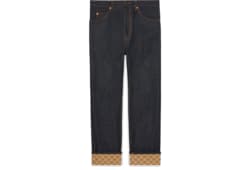 Pantalon en denim avec revers