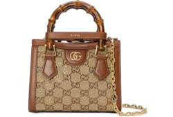 Gucci Diana crystals small tote bag