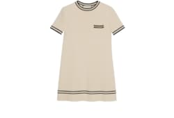 Wool dress with contrast trim