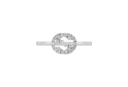 Anello Gucci Interlocking diamanti oro 18k