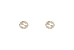 Gucci Interlocking diamond 18k stud earrings