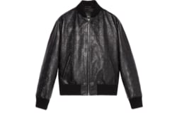 Chaqueta bomber de piel con GG