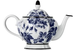 Teekanne mit Herbarium-Motiv