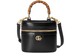 Mini-Kosmetiktasche mit Bambusgriff