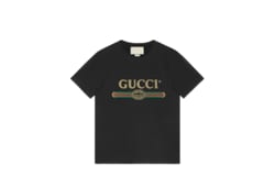 Camiseta extragrande Lavada con Logo Gucci