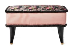 Hocker mit Blumen-Jacquard