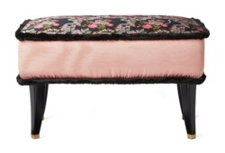 Taburete de jacquard floral