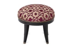 Tabouret rond GG motif jacquard étoiles et abeilles