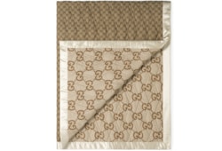 Coperta in cotone trapuntato GG double face