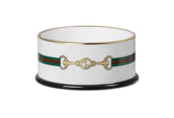 Small Horsebit print pet bowl