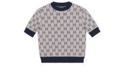 Топ из жаккарда и ламе с орнаментом GG