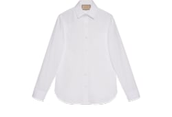 Cotton shirt with Double G embroidery