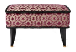 Tabouret à motif jacquard GG à étoiles et abeilles