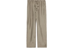 Брюки из шелка с принтом GG Supreme