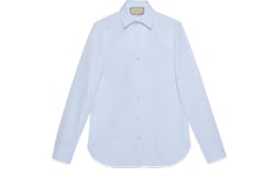 Cotton poplin shirt with Double G