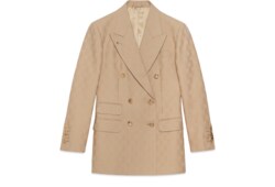 Giacca in lana jacquard con motivo GG