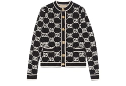 Cardigan en jacquard de laine bouclée GG