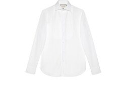 Sea Island cotton plastron shirt
