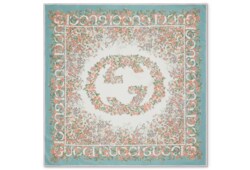 Pañuelo cuadrado de sarga de seda estampada