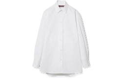 Camisa de popelina de algodón con lazo