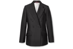 Chaqueta de seda y lana con botonadura doble