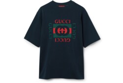 Футболка из хлопкового джерси с принтом в виде надписи «Gucci»