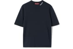 T-shirt in seta e cotone con intarsio Gucci