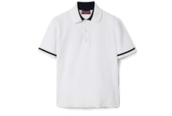 Poloshirt aus Baumwollstrick mit Intarsie