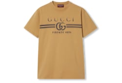 Футболка из хлопкового джерси с принтом в виде надписи «Gucci»