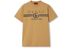 Cotton jersey T-shirt with Gucci print