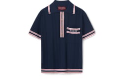 Polo avec finitions rayées