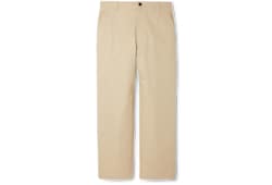 Брюки из двухслойной хлопковой саржи с полосой Web