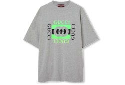 Cotton jersey T-shirt with Gucci print